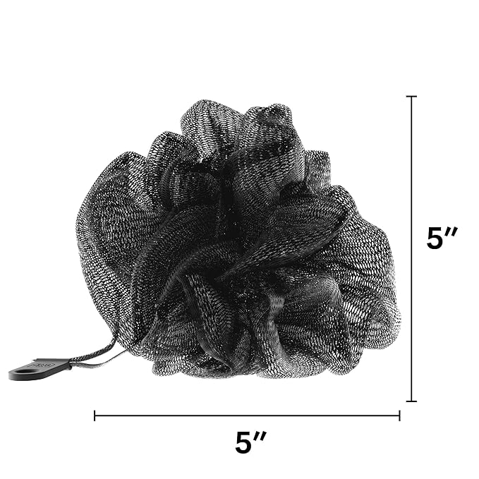 The Beard Club Premium Exfoliating Loofah Sponge - Soft Shower Body Scrubber for Men & Women, Large Bath Loofah for Luxurious Skin Care, Durable Shower Pouf & Bathing Accessories in Stylish Design