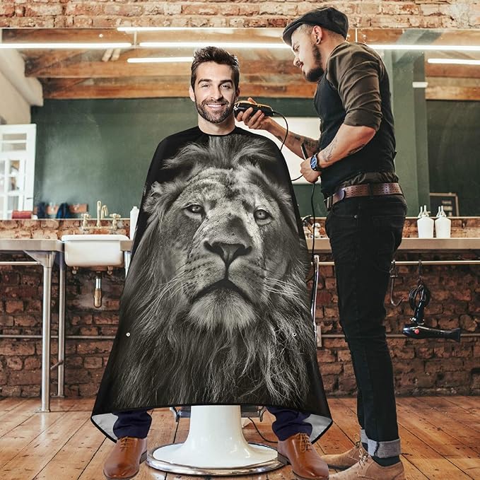 visesunny Professional Barber Cape Polyester Hair Cutting Salon Cape Apron Anti-Static Beard Bib Grooming Apron