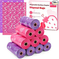 150Pcs Sanitary Napkin Disposal Bags, Luxiv Pink Disposable Sanitary Bag Personal Care Disposal for Tampons Trash Bag, Disposable Mini Bags for Women Privacy Handling Bag Diaper Sack (Pink+Purple)