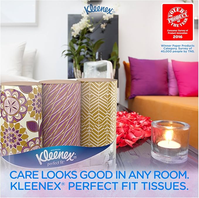 Kleenex Perfect Fit Facial Tissues, 50 Count (pack Of 12)