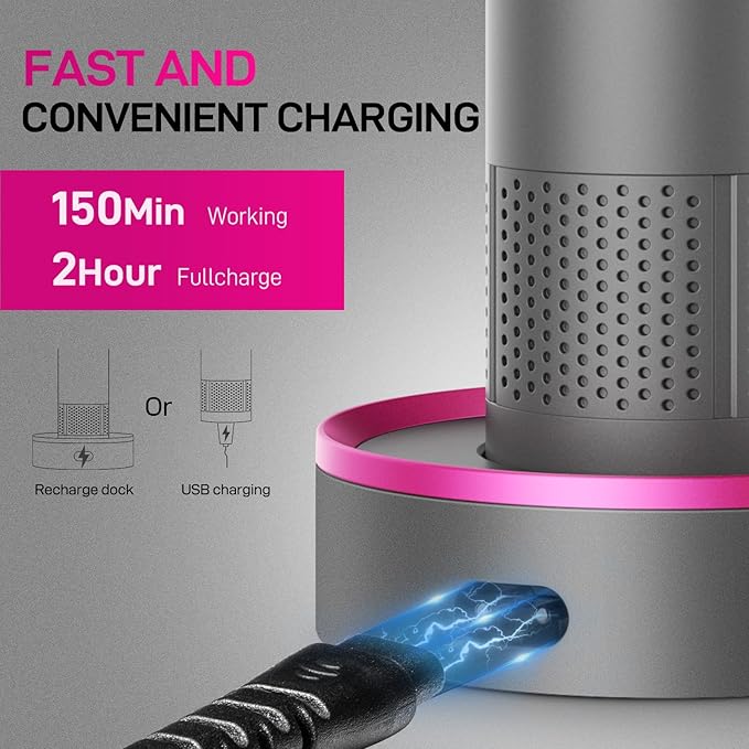 PRITECH Pubic Hair Trimmer Women - Rechargeable Bikini Trimmer for Women Sensitive Skin, Wet & Dry Use, Pain-Free Electric Razor&Shaver with Standing Recharge Dock, Ideal Gift, Aurora Gray