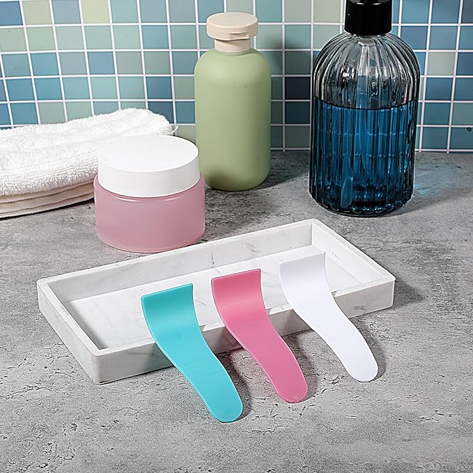 15 Pcs Portable Hair Wax Cleansing Spatulas, Reusable Hair Waxing Removal Applicator Sticks, Plastic Depilatory Creams & Mask Scraper Beauty Tools for Women Men (White, Green, Pink)