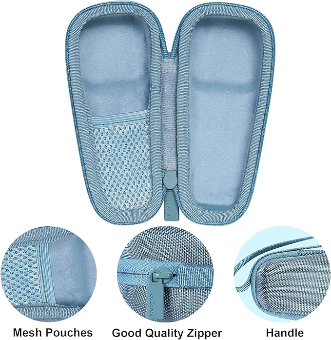 co2CREA Hard Carrying Case Compatible with NågraCoola CLIE 2 1 Sonic Facial Cleansing Brush (Mint)
