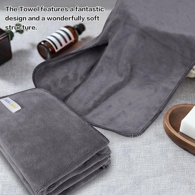 SINLAND Microfiber Esthetician Towels for Facials Mask Removing Face Wrap Soft Facial Cloth with Split Design Spa Towels for Facial Steam Massage and Cleansing