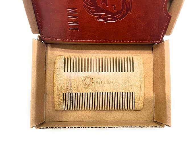 Beard Combs Oxhorn & Sandalwood (Pure Sandalwood)