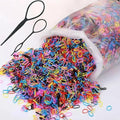 2000 PCS Hair Bands, Elastic Hair Band, Mini Hair Rubbers Ties for Girls Ponytail Hair Accessories, Soft Elastic Bands Non-Slip Small Hair Ties, with 2 PCS Topsy Tail Hair Tools. (multicolored)