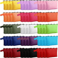 Reginary 60 Pcs Multicolor 60 Pieces Canvas Makeup Bags Bulk Portable Travel Cosmetic Pouch Multipurpose Blank Toiletry Bag with Zipper for Women DIY Craft (7.5 x 5 x 2 Inch)