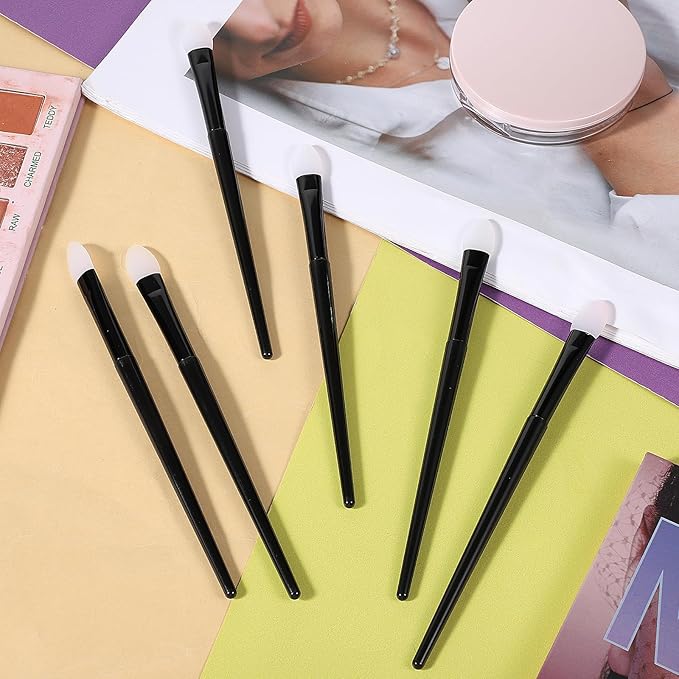 6 Pcs Silicone Eyeshadow Brush, Makeup Applicator Lip Mask Makeup Brushes Silica gel Makeup Eyebrow Lipstick Brushes Lip Mask Makeup Brushes for Liquid Eye Shadow Applying Cream