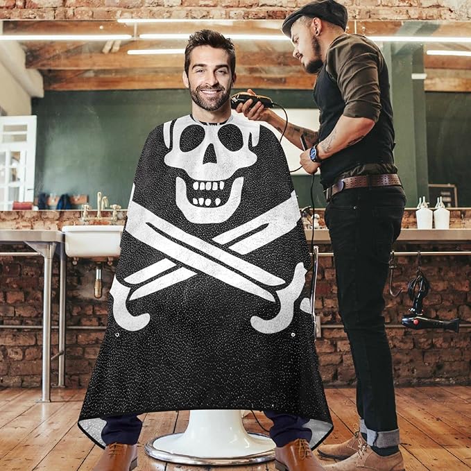visesunny Professional Barber Cape Polyester Hair Cutting Clippings Catcher Grooming Cape Apron for Shaving Trimming For Men