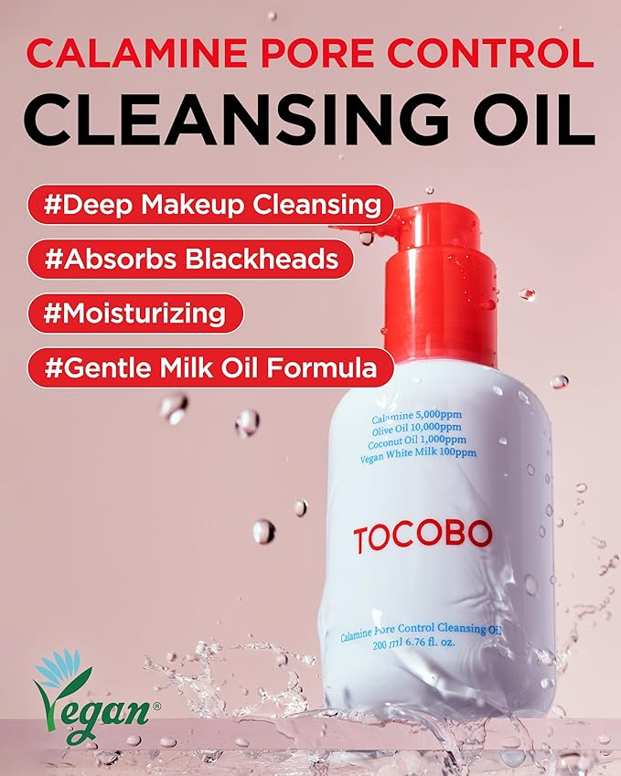 TOCOBO Calamine Pore Control Cleansing Oil 200ml / 6.76 fl oz | Blackheads, Make-up Cleansing, Pore Care, Deep Cleansing, mothers day