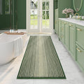 BSICPRO Large Bathroom Rugs, Bath Mat Rug for Bath Non Slip 24 x 70 Inches Water Absorbent Chenille Bathroom Runner Rugs Floor Mats Machine Washable (Green)