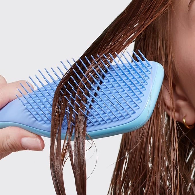 Tangle Teezer Ultimate Detangler Brush for Wet & Dry Hair, Eliminates Knots & Reduces Breakage for Straight to Wavy Hair Types, Denim Blues