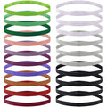 Duufin 20 Pieces Elastic Sport Headbands for Women Men Girls Non Slip Workout Headband Colorful Thin Elastic Headbands, 13 Colors