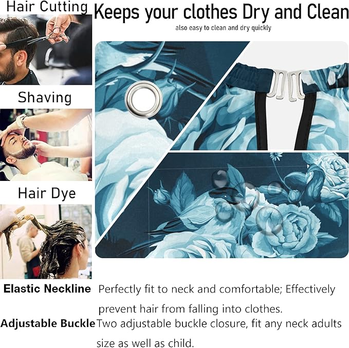 visesunny Professional Barber Cape Polyester Hair Cutting Salon Cape Apron Anti-Static Beard Bib Grooming Apron