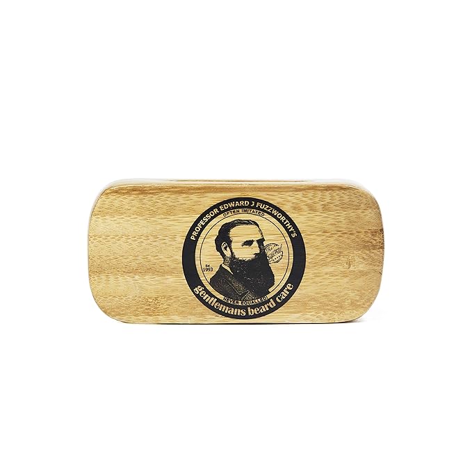 Professor Fuzzworthy's DELUXE Beard Brush 100% Boar Bristle | Mens Best Easy Beard Grooming Tool for a Fluffy Soft Beard - Promotes Beard Growth - Natural Bamboo Wood Handle