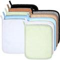 Tudomro 10 Pcs Exfoliating Washcloths Double Sided Man Wash Cloths Body Face Exfoliating Scrub Cloths for Shower Men Women(10.2 x 8.7 Inch,Light Color)