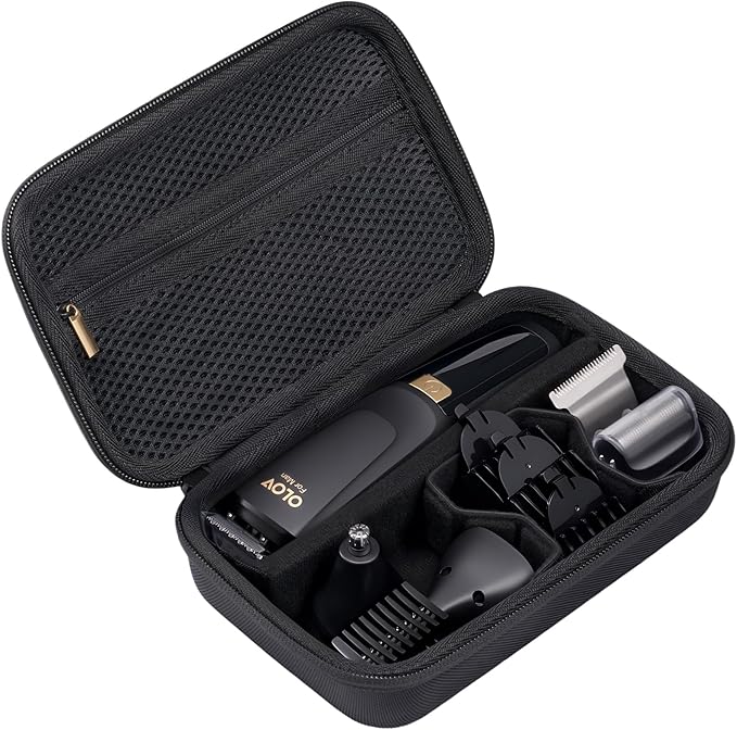 ProCase Hard EVA Travel Case for Electric Hair Clipper Trimmer, Protective Storage Organizer Bag for Beard/Body/Bikini Trimmer & Shaver -Black