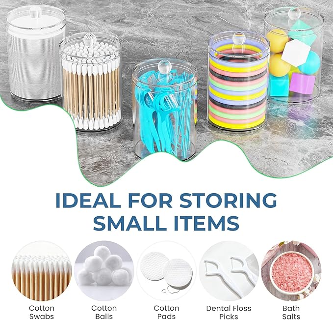 Bathroom Counter Organizers and Storage, Toothbrush Holders for Bathrooms with 3 PCS Qtip Holder, Kids Electric Toothbrush and Toothpaste Holder for Bathroom Vanity Sink Organizer (White)
