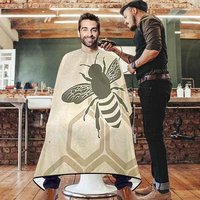 visesunny Professional Barber Cape Polyester Hair Cutting Salon Cape Apron Anti-Static Beard Bib Grooming Apron