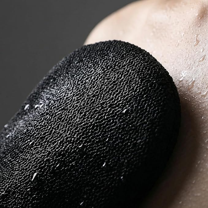 Exfoliating Gloves & Back Scrubber Strap Set - Dual-Sided Textured Mitts for Deep Body Exfoliation, Hard to Reach Back Cleaning, Spa-Quality Dead Skin Removal with Long Handle & Nylon Viscose Material