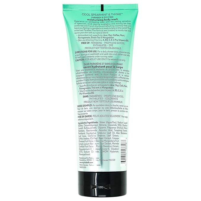 Vitabath Body Wash, Cool Spearmint & Thyme, 10 Fluid Ounce