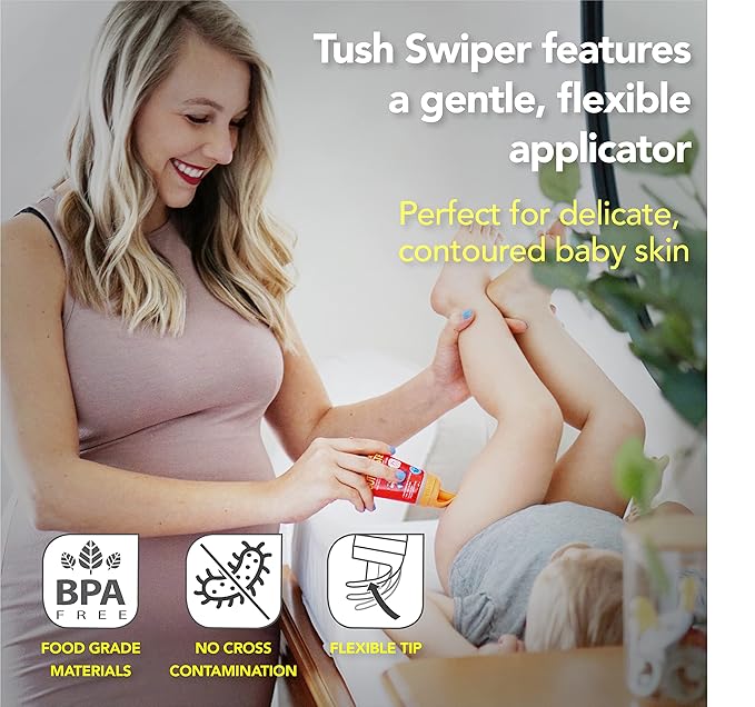 Eli & Ali Tush Swiper - Diaper Rash Cream & Butt Paste Applicator - Universal Fit for Most Diaper Creams | Mess-Free & Hygienic Alternative to Cream Spatula - Carry Less Baby Gear - Blue, 3 Pack