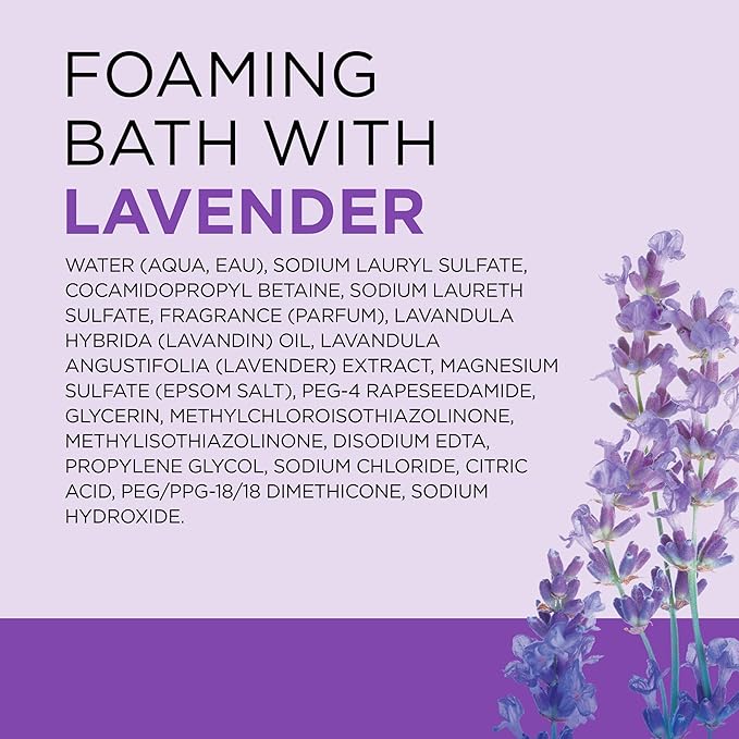 Dr Teal's Foaming Bath with Pure Epsom Salt, Soothe & Sleep with Lavender, 34 fl oz (Pack of 2)