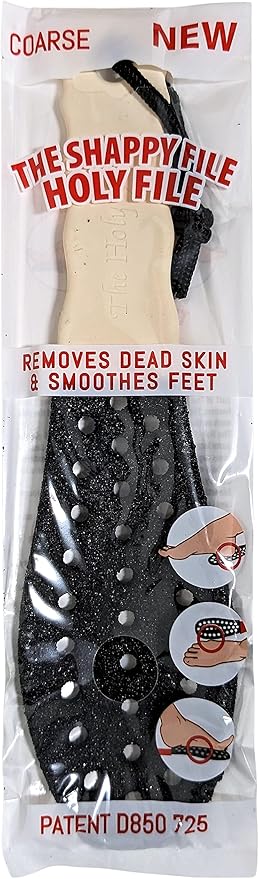 Holy Coarse Foot File (White), Callus Remover, Double Sided, Wet or Dry