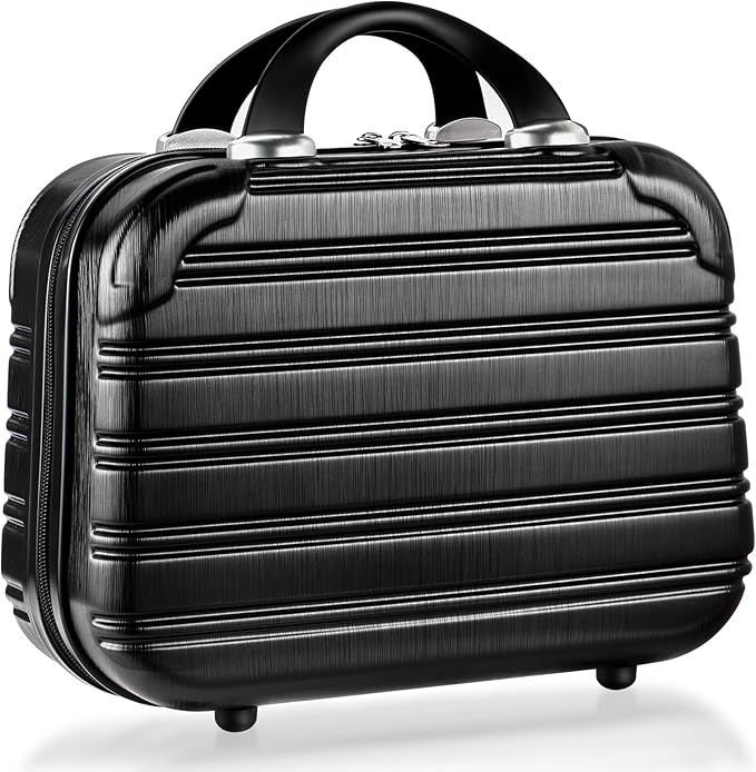 14-Inch Makeup Train Case Hardshell PC+ABS Travel Cosmetic Organizer, Makeup Storage Box for Toiletry Durable Portable Gifts for Women.