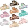 Magicsky 10 Pcs Hair Claw Clips for Women, Marble Tortoise Acrylic Large Clip Thick Thin Hair, Cute Butterfly Barrettes Pins, Aesthetic Styling Accessories Girls,Brown Opal Pink