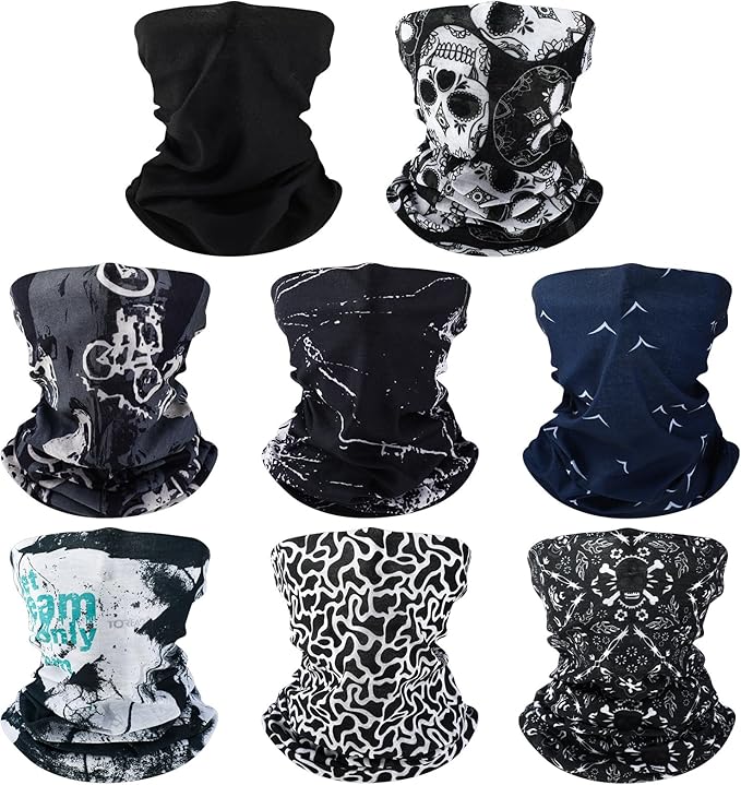 SATINIOR Summer Camo Neck Gaiter UV Protection Cooling Face Mask Sun Hood Bandanas for Men Women Sunscreen Breathable Bandana