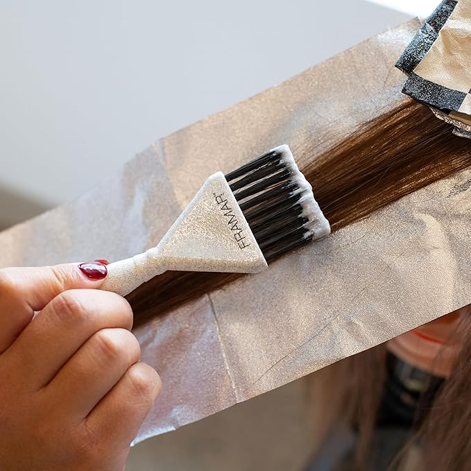 FRAMAR Hair Color Brush Set – Glitter Color Brush, Hair Dye Brush Kit, Hair Coloring Brush - Color Bowl with Cleaner Set – Mixing Bowls – For Hair Color