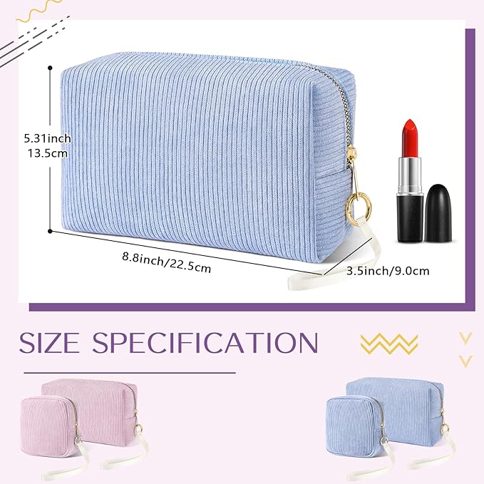 Tampon Holder for Purse, Corduroy Period Bag Sanitary Napkin Storage Bag for Girls Womens, Portable Feminine Emergency Pad Period Pouch(Light Blue)