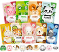 9 Pack Animal Face Masks Skincare for Kids, Bulk Sheet Hydrating Face Mask for Kids Skin Care, Collagen Face Mask for Teens Women, Easter Basket Stuffers, Spa Party Gifts for Teen Girls