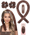 Jumbo Heatless Curls Overnight Hair Curler to Sleep In Soft Large Hair Rollers for Long Hair Blowout Look No Heat Overnight Curls, Satin Flexi Rods for Big Curl Heatless Curling Rod Set with Clip