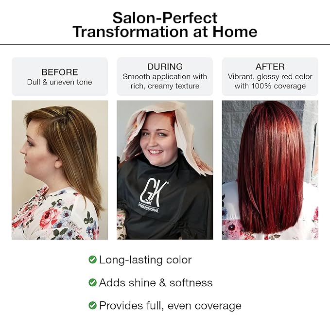 GK HAIR Color Cream 8.0 Intense Natural Light Blonde – 100% Grey Coverage | Semi, Demi-Permanent Results | 8–10 Vol Semi | 20-30-40 Vol Permanent – Salon Quality Hair Dye – For Women & Men 3.4 Oz