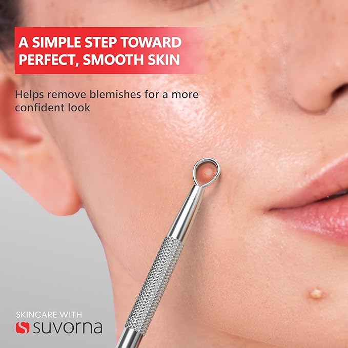 Suvorna Skinpal milia Remover Tool, Pimple Popper, Extractor for Pimple, Blackhead, Whitehead, Comedone, Acne, Zit, Blemish, Cyst, Spot, Lancet Needle for face Popping, Lancet for Facial Extraction.