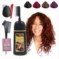 Red Hair Dye YIZHONG Permanent Hair Color Shampoo Gray Coverage Dark Red Hair Dye Classic Comb Applicator Easy Use Hair Coloring Cream Kit（Wine Red）