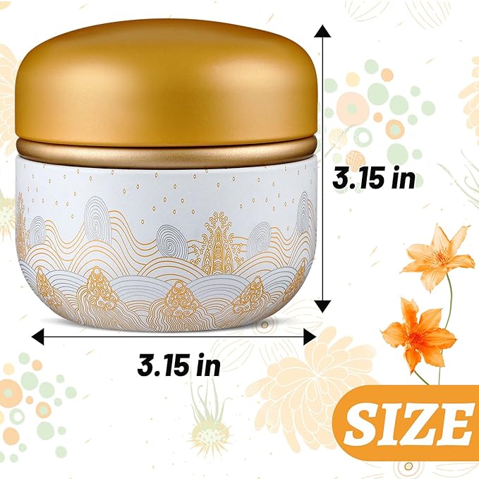 Body Powder Powder Case with Powder Puff Powder Container Tea Canister for Baby and Adult Body Talcum Powder Tea Box (Yellow Sea)