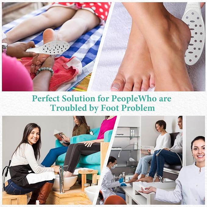 2 Pcs Stainless Steel Foot Scraper Metal Foot File Double Sided File Callus Remover Professional Feet Rasp Scrubber for Wet or Dry Skin Easy to Clean Pedicure Tool Heel (Fresh Style)