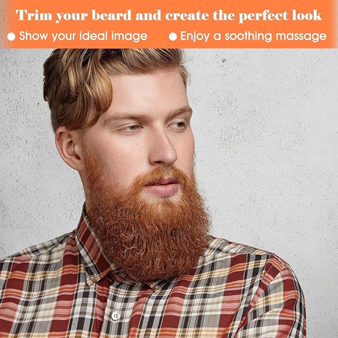 2PCS Beard Brush & 360 Wave Brush for Men, Medium Hard Palm Brushes for Laying Down 360 Waves, Wooden Handle, Soft Nylon Brushes For Fuller, Thicker Hair, Beard & Mustache