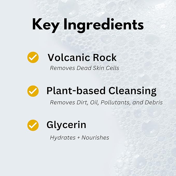 Talent Men's Cell Renewal Exfoliator – Korean Skincare, EWG Verified, Fragrance-Free Volcanic Rock Face Scrub, All Skin Types, 2 fl oz