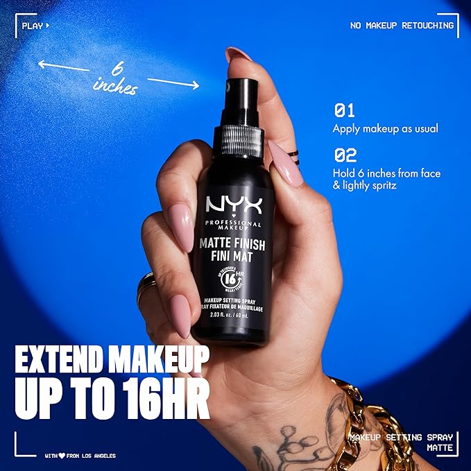 NYX PROFESSIONAL MAKEUP Makeup Setting Spray Duo Holiday Gift Set - Matte Finish, Long-Lasting Face Mist for up to 16HR Wear, Vegan Formula (Full Size Duo)