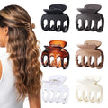 6 Pcs Hair Clips Small Claw Clips for Thin Hair Medium Matte Non-slip Hair Accessories for Women and Girls (Transparent)