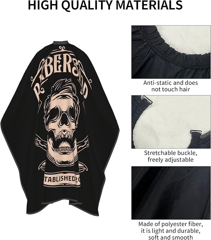 Adult Barber Cape, Professional Salon Haircut Capes, Haircut Kit Hairdressing Apron for Home Salon Barbershop