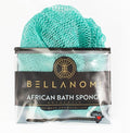 BELLANOMI African Exfoliating Net Sponge, Authentic, Ethically sourced from Nigeria, 45 inches Long, Back Scrubber for Daily use (Seafoam)