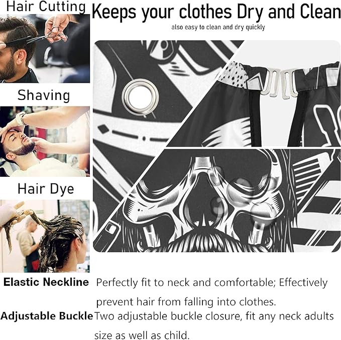 visesunny Professional Barber Cape Polyester Hair Cutting Salon Cape Apron Anti-Static Beard Bib