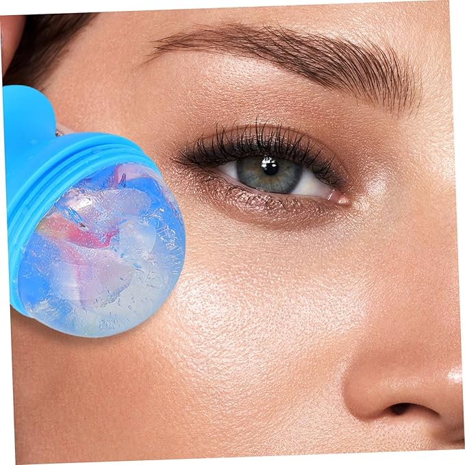 Silicone Ice Face Roller for Skin Massage Compact Cooling Tool for Facial Care Ice Mold for Deep Tissue Relief and Improved Circulation for Home Travel Use