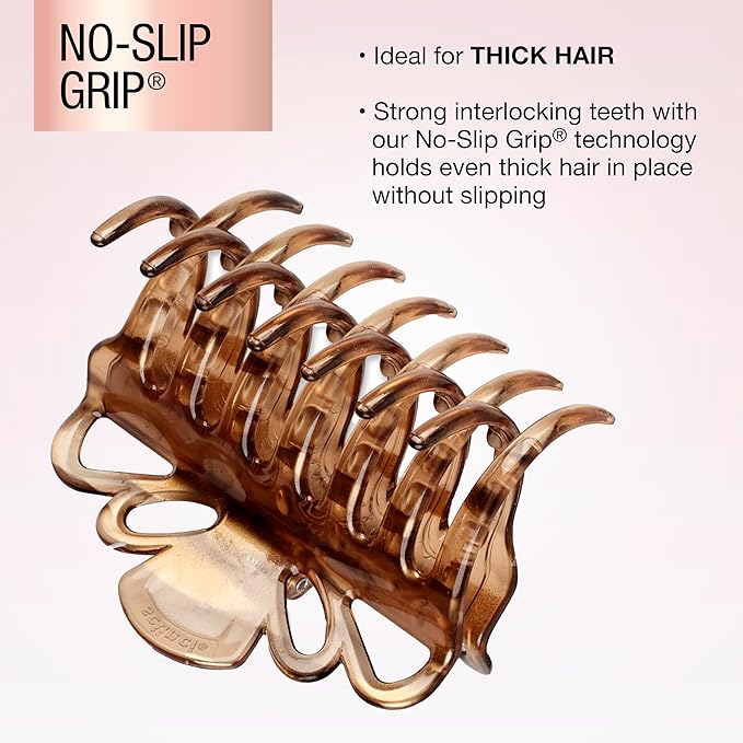 Scunci by Conair claw clips for thick hair - hair accessories for women- claw clip - Tortoise- 1 Count