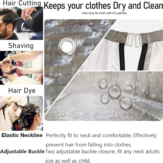 visesunny Professional Barber Cape Polyester Hair Cutting Salon Cape Apron Anti-Static Beard Bib Grooming Apron